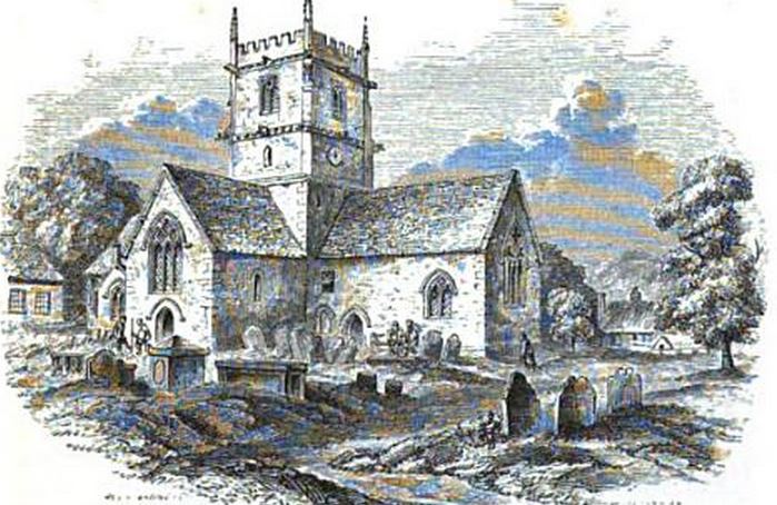 An unnamed church at Stretton in Shropshire from 'Good Words 1863' 