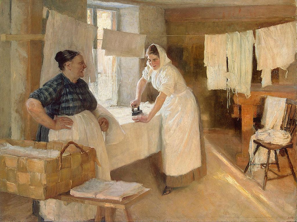 Albert_Edelfelt_-_Pesijättärien_(1893)